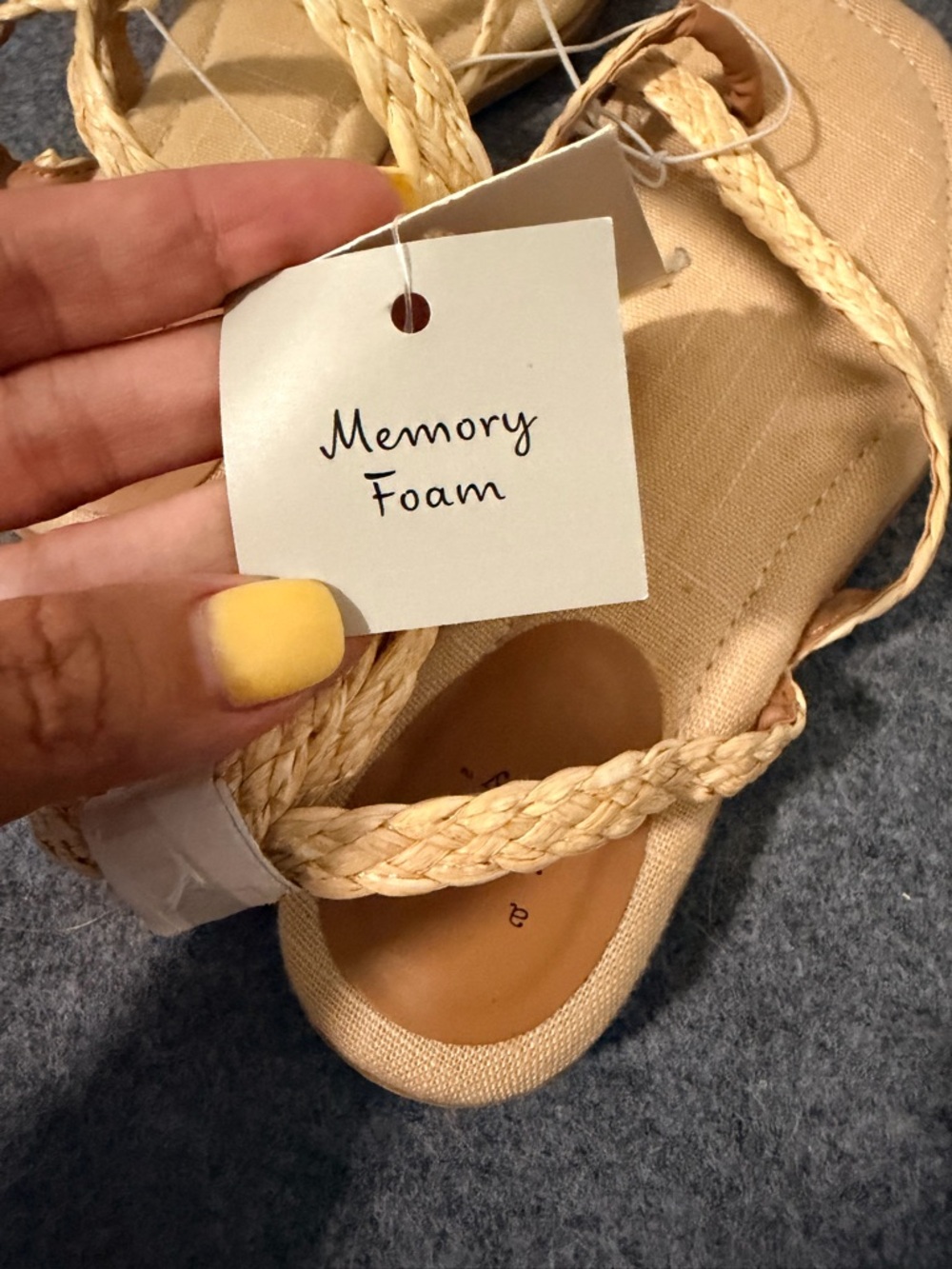 NWT! a new day Braided Strap Sandal in Beige - Picture 4 of 5
